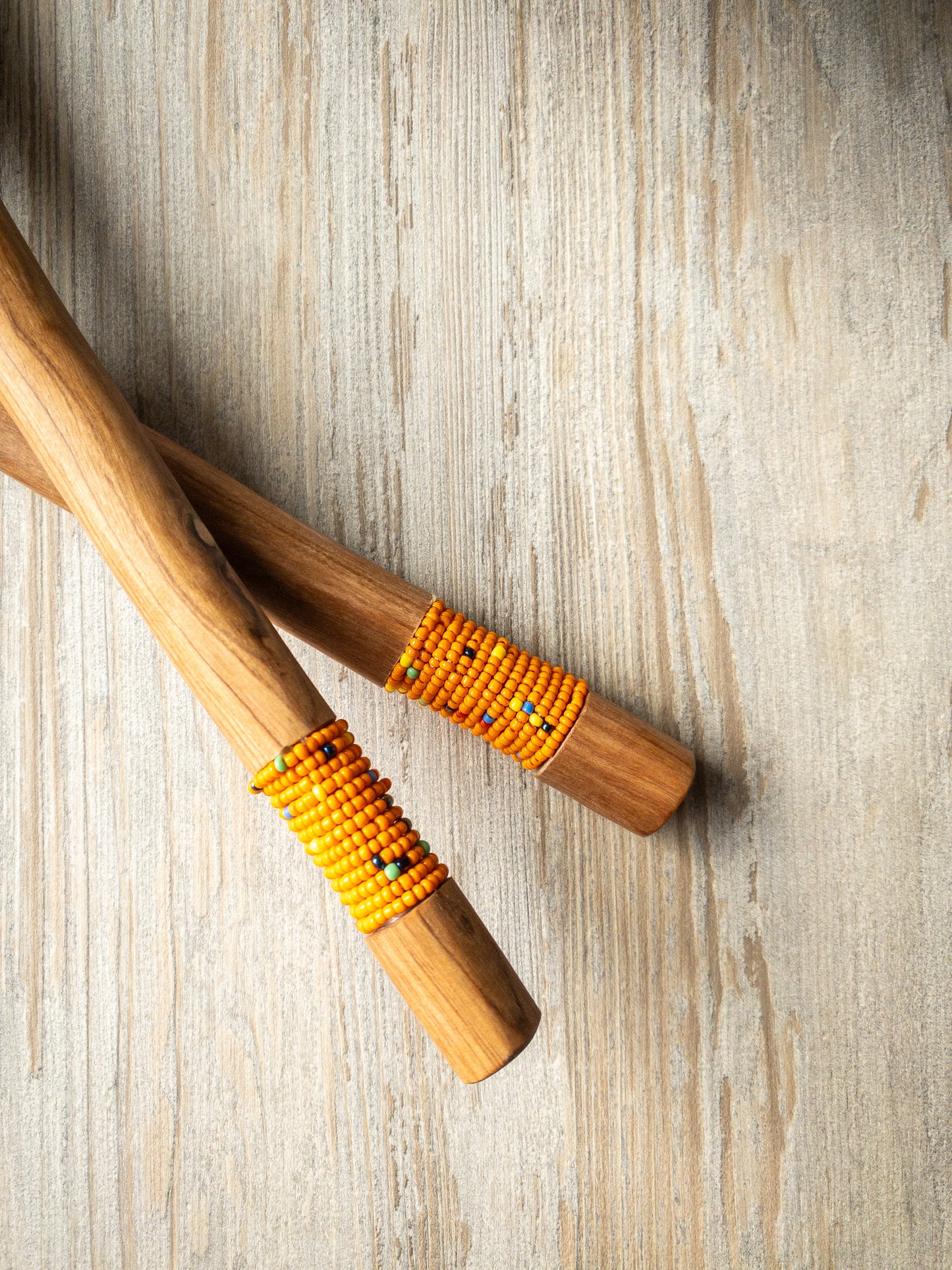 Orange Bead Salad Servers