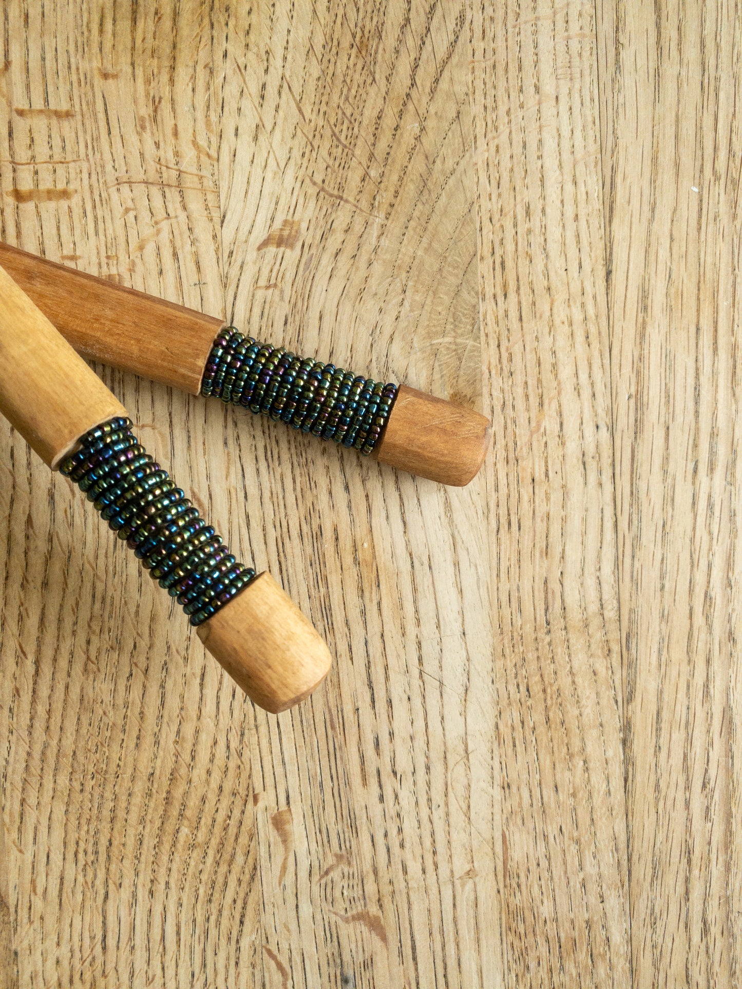 Metallic Bead Salad Servers