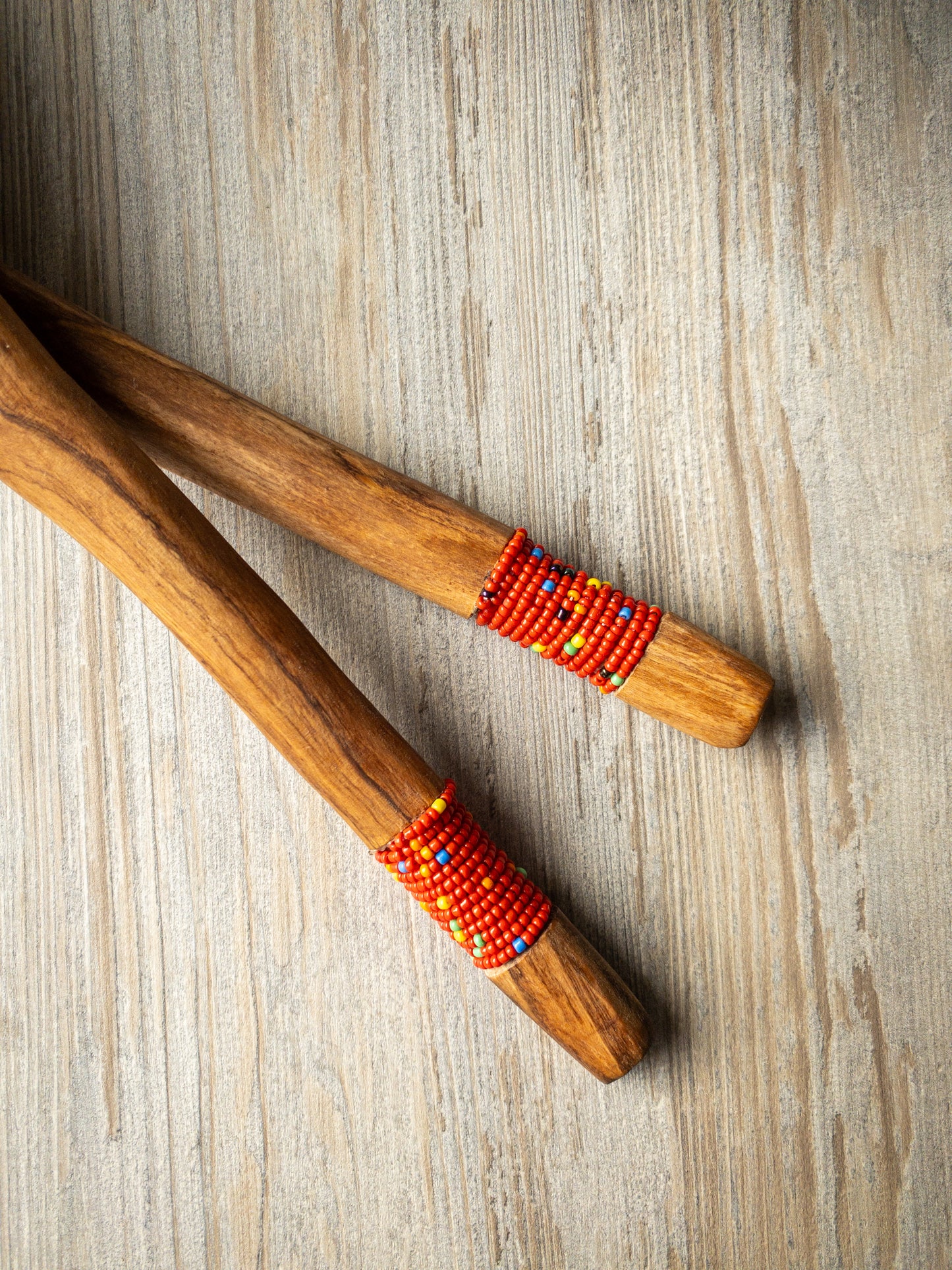 Red Bead Salad Servers