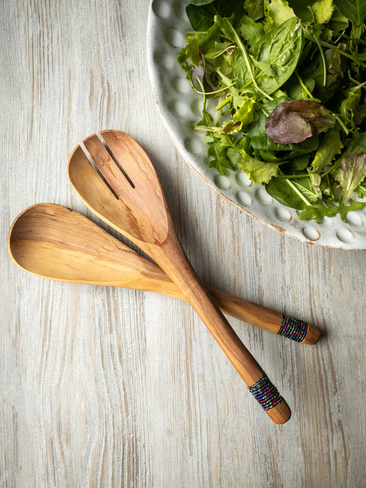 Multicolour Bead Salad Servers