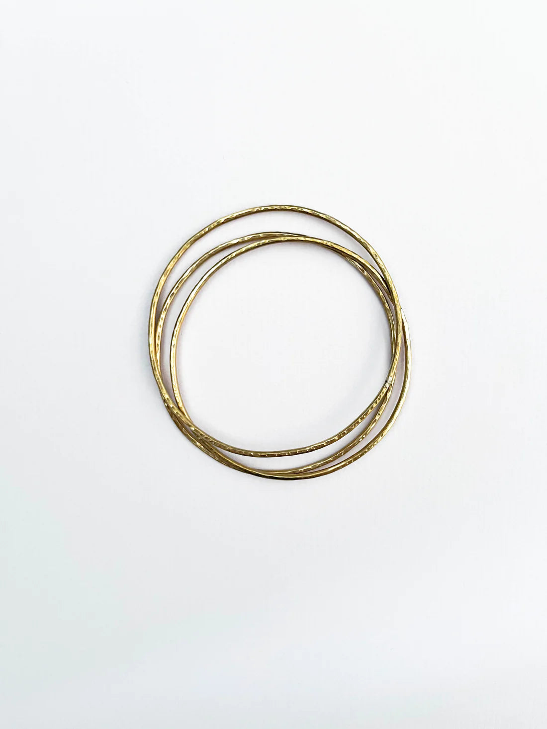 ethnic sheek trio of brass bangles