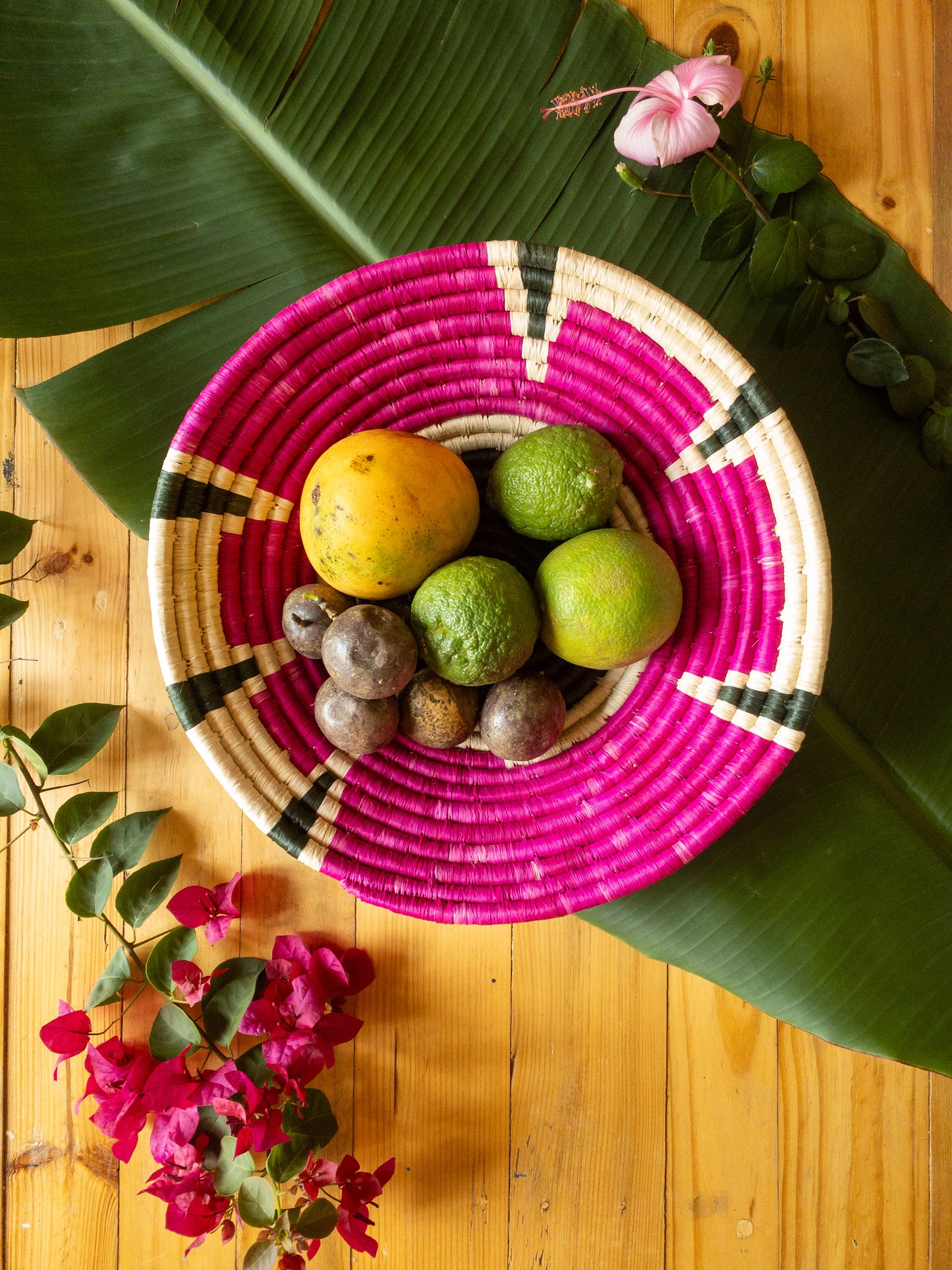 Fruit Bowl in Pink and Green